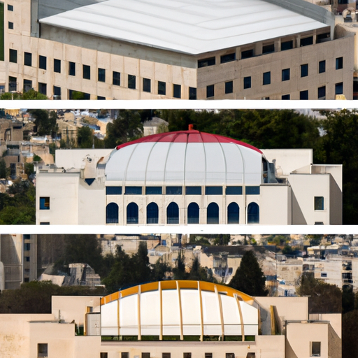 3. תמונת השוואה בין שני אולמות כנסים שונים, הממחישה את מגוון סגנונות האולמות הקיימים בירושלים.