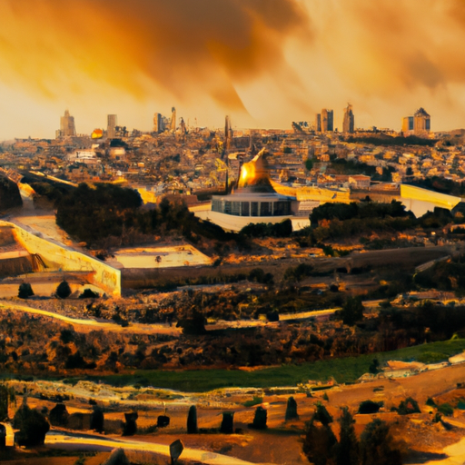 1. מבט פנורמי על הנוף העירוני של ירושלים, המדגיש את השילוב הייחודי של אדריכלות עתיקה ומודרנית.